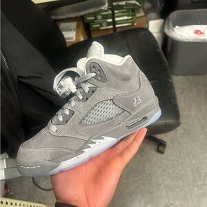 Jordan Grey Suede Retro Basketball Sneaker